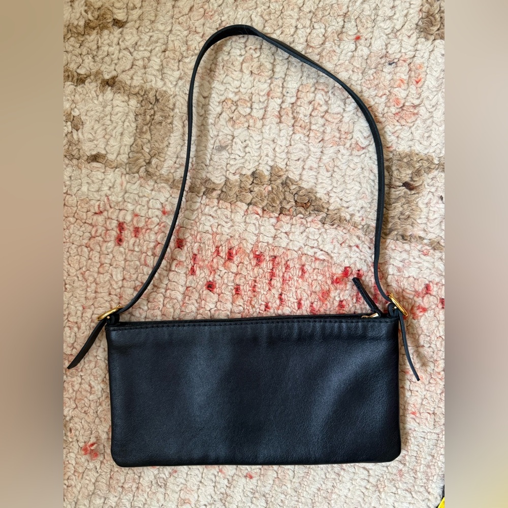 Madewell Elegant Black Leather Shoulder Bag